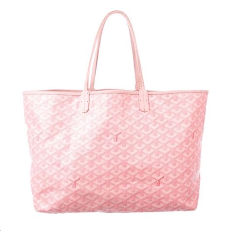 pink goyard luggage